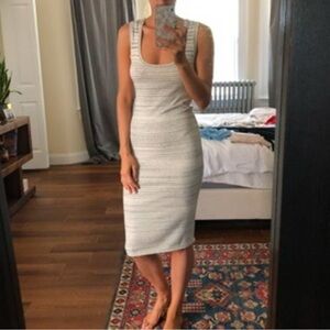 NWT Express gray midi bodycon dress - M